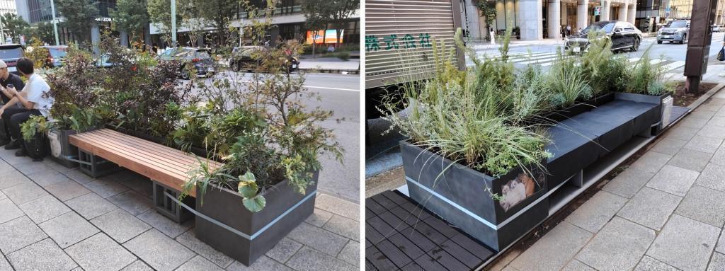  おやっ？ 中央通りにベンチが