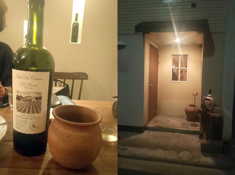  陶器でワイン★浜町のワインバー　
ヴィネリア・イル・パッサッジョ